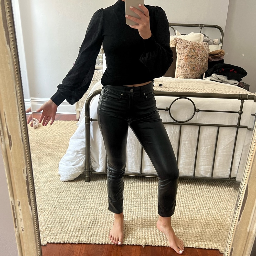 GAP Vintage Slim High Rise Faux Leather Pants